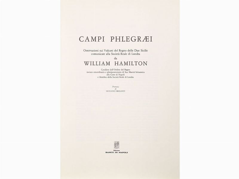 William Hamilton - Campi Phlegraei. Osservazioni sui Vulcani del Regno delle Due Sicilie ...