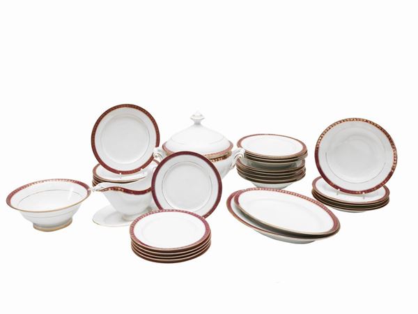 A porcelain dishes set