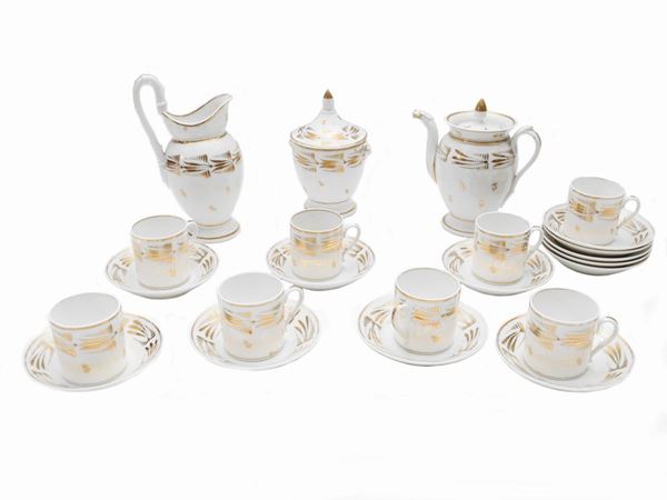 A porcelain coffee set  (France, first half of the 19th century)  - Auction Furniture, Paintings and Curiosities from Private Collections - Maison Bibelot - Casa d'Aste Firenze - Milano