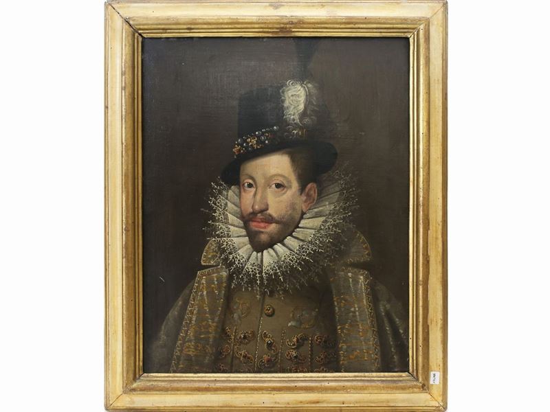 Scuola Inglese del XVII Secolo - Ritratto Maschile