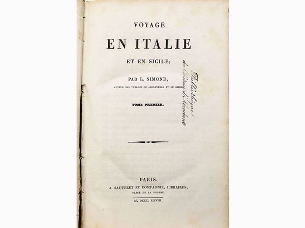 Louis Simond - Voyage en Italie et en Sicile ...