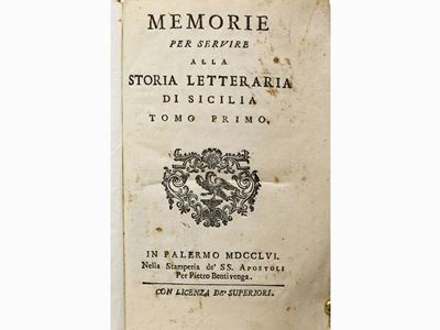 Memorie per Servire alla Storia Letteraria di Sicilia