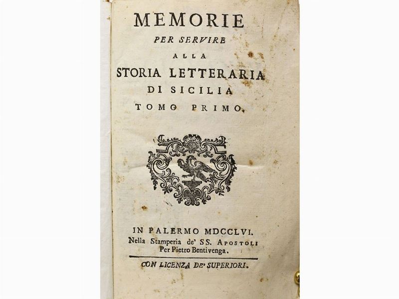 Domenico Schiavo - Memorie per Servire alla Storia Letteraria di Sicilia