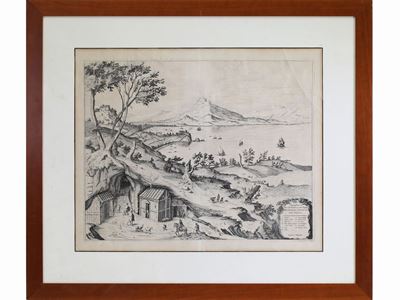 Elegantissimus Ad Mare Tirrenum Ex Monte Pausilipo Neapolis At Vesuvii