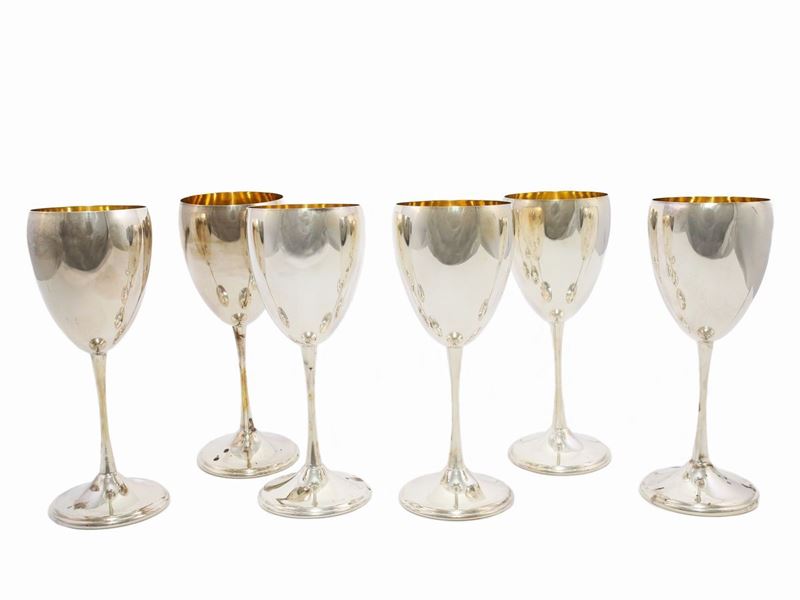 Serie di Sei Flutes in Argento