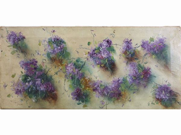 Enrichetta Chiostri : Flowers  ((1860-1942))  - Auction Furniture, Paintings and Curiosities from Private Collections - Maison Bibelot - Casa d'Aste Firenze - Milano