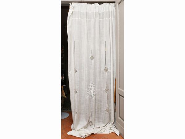Pair of linen curtains