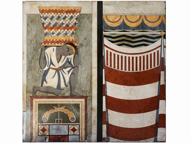 Piano in Commesso di Marmi Colorati, Padoan Venezia