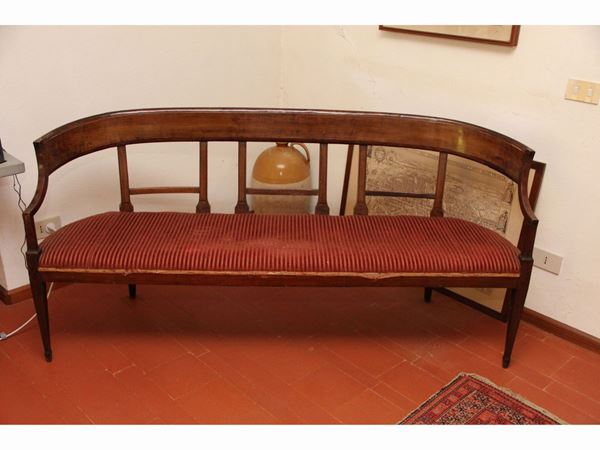 A walnut sofa