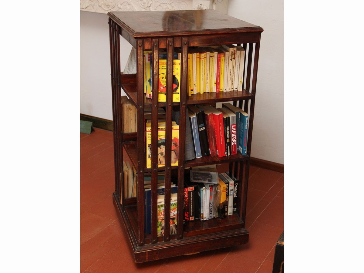 Libreria Girevole in Mogano