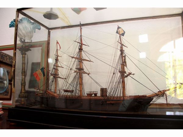 A sailing ship model