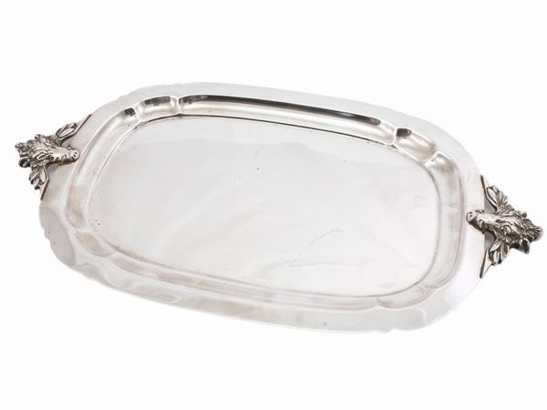 A small sterling silver tray