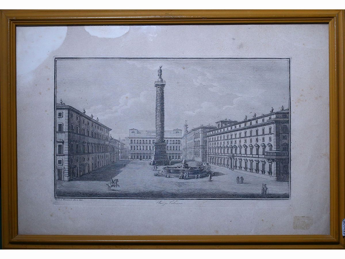G. Vasi (1710-1782) G. B. Piranesi (1720-1778) - Due Acquaforti: Giuseppe Vasi e Gian Battista Pi...
