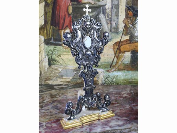 Wood and silver reliquary