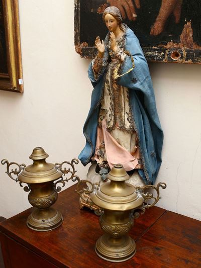 Madonna in Terracotta Smaltata
