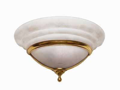 Serie di Quattro Appliques in Vetro Archeologico Bianco