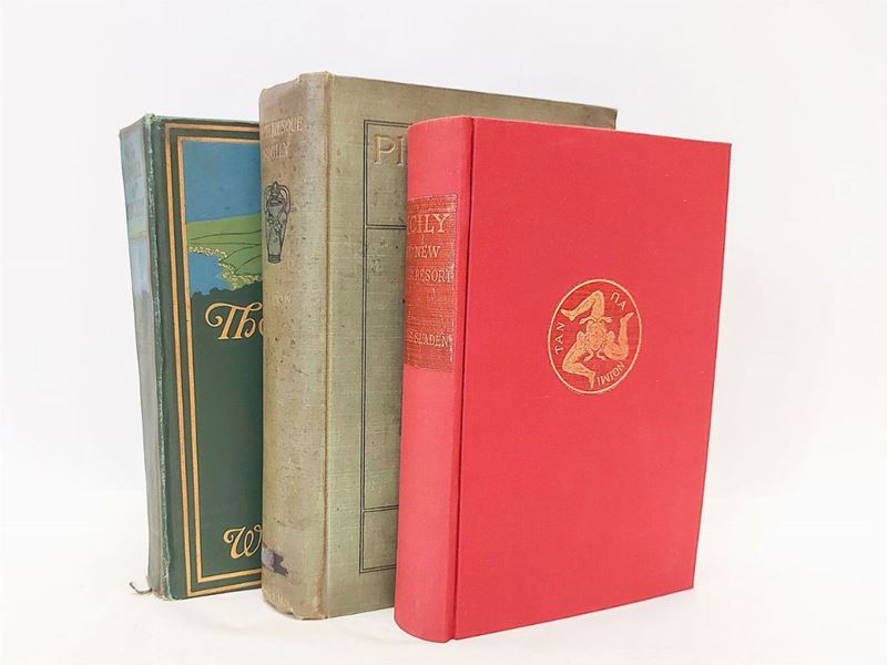 Lotto di Tre Libri D'epoca Inglesi sul Viaggio in Sicilia