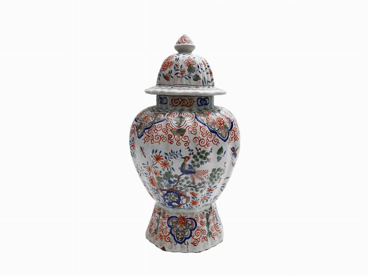 Potiche in Maiolica nello Stile di Delft