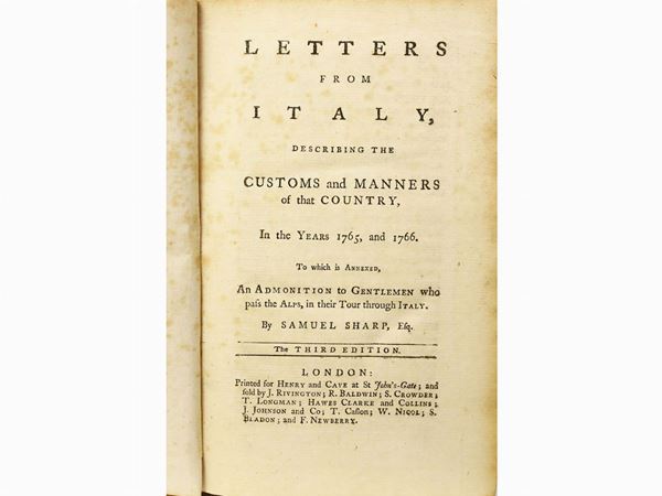 Samuel Sharp - Letters from Italy, describing the customs and manners of that country ...