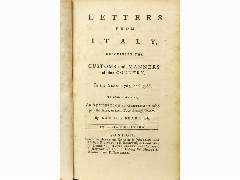 Samuel Sharp - Letters From Italy, Describing The Customs And Manners Of That Country ...