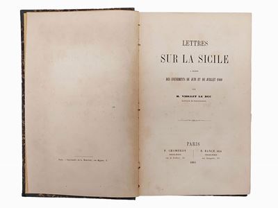 Lettres Sur la Sicile a Propos Des éVénement De Juin Et De Juillet 1860