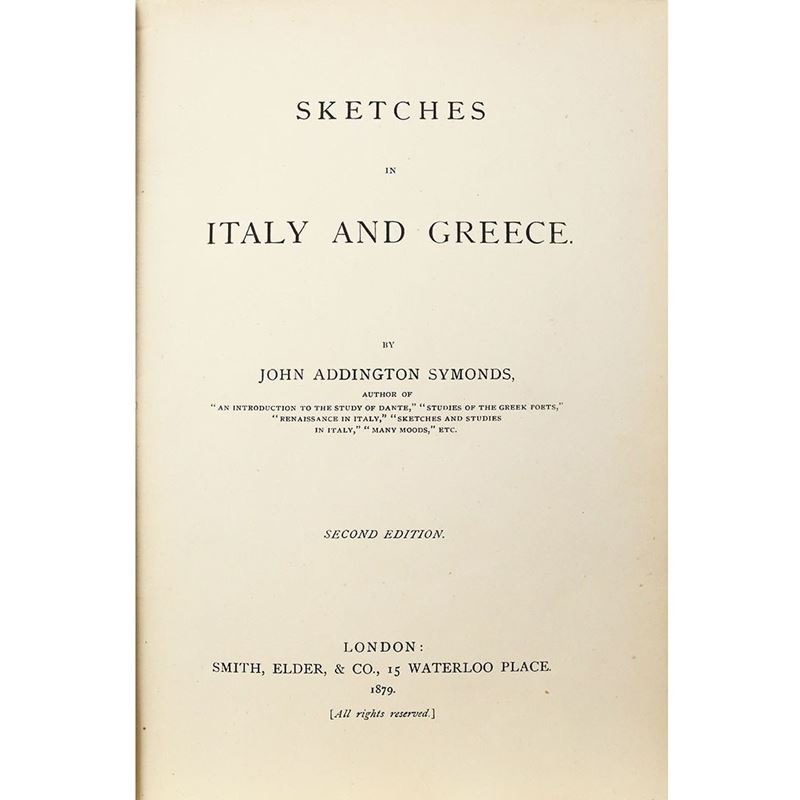 John Addington Symonds - Sketches in Italy And Greece