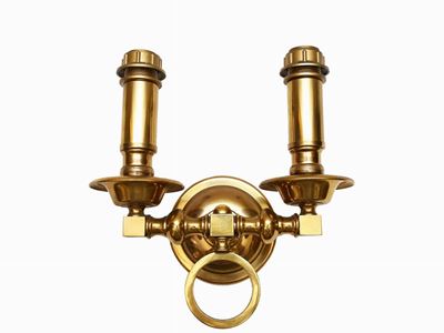 Serie di Quattro Appliques in Ottone Dorato