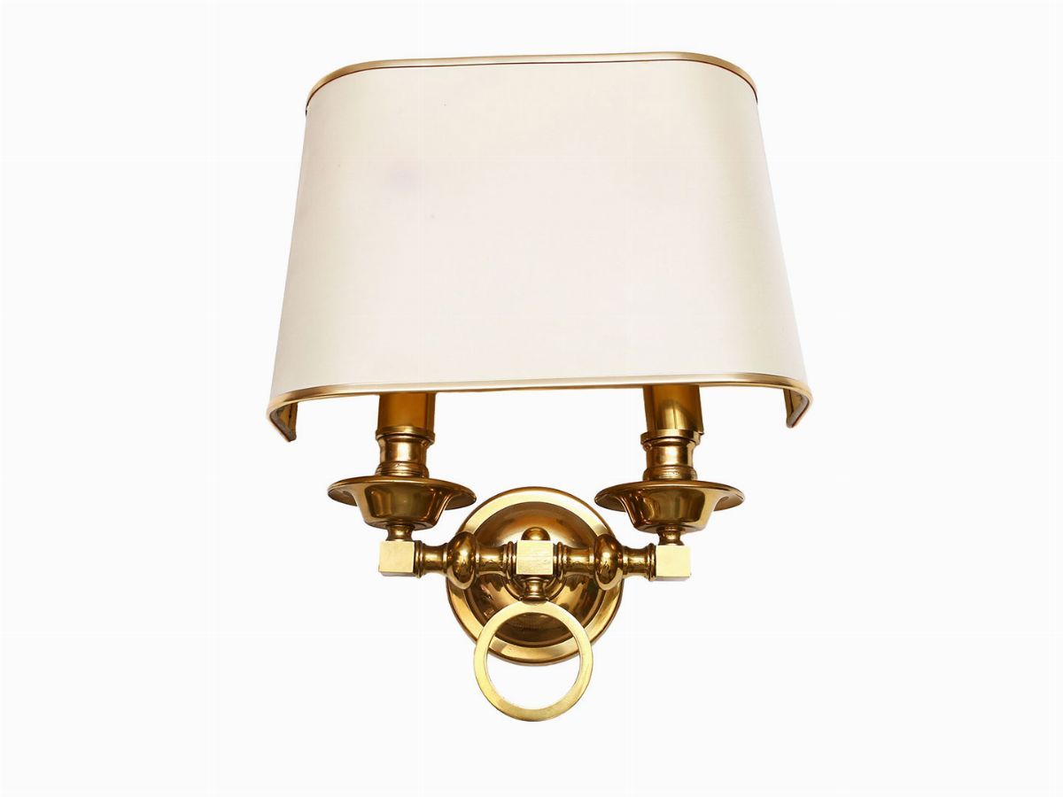 Serie di Quattro Appliques in Ottone Dorato
