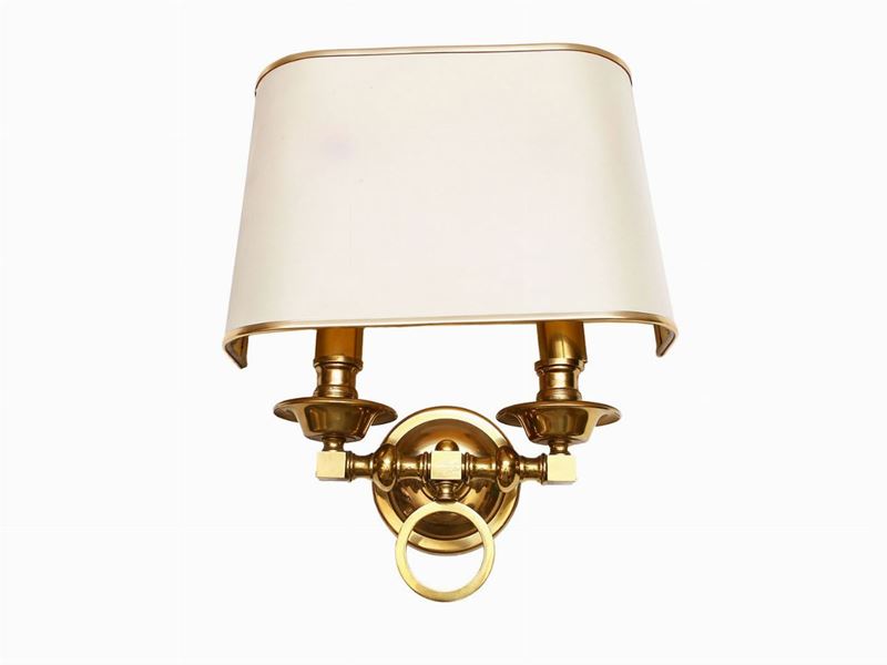 Serie di Quattro Appliques in Ottone Dorato