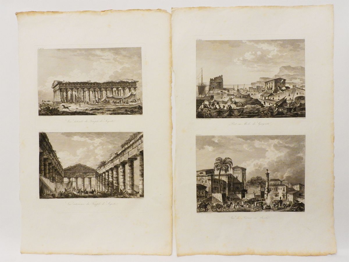 Jean Claude Richard De Saint-non - Vedute dei Templi di Agrigento, Selinunte e Segesta