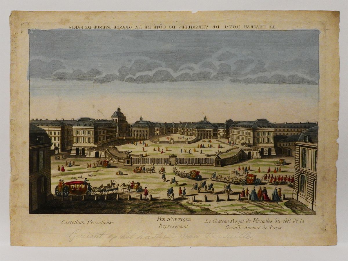 Scuola Francese del XVIII Secolo - Vue Du Chateau De Versailes - le Chateau Royal De Versailles D...