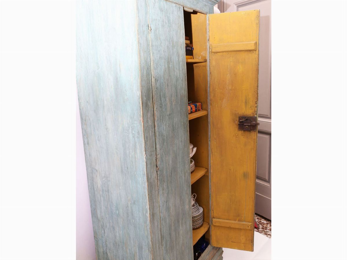 Stipo in Legno Tenero Laccato Azzurro