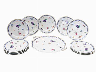 Set da Dolce in Porcellana Policroma, Richard Ginori