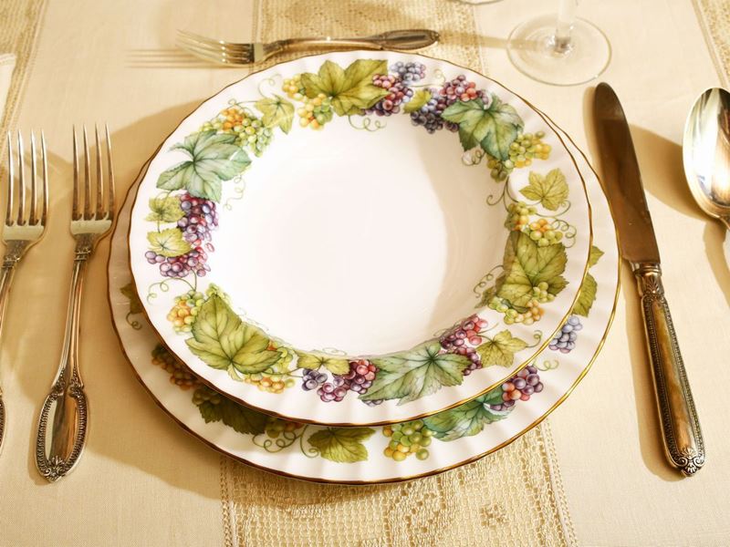 Servito di Piatti in Porcellana, Royal Worcester