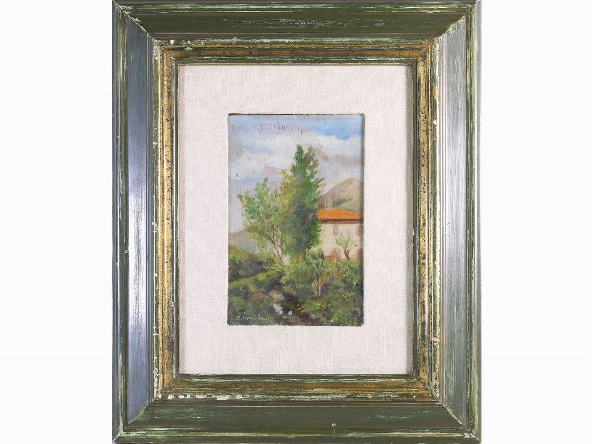 Diego Fanciullacci - Natura Morta 1972, Veduta di Alberi con Casa e Scorcio di Strada con Casa