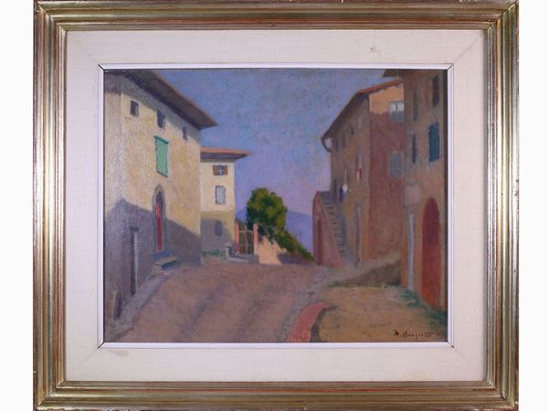 Mario Borgiotti - Scorcio di strada con case 1935