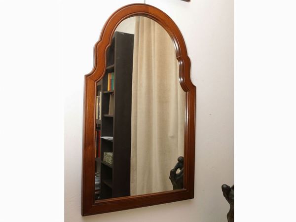 A walnut framed mirror