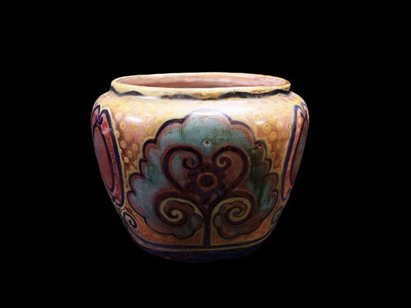 Galileo Chini - Polychrome luster majolica vase, 1906-1911