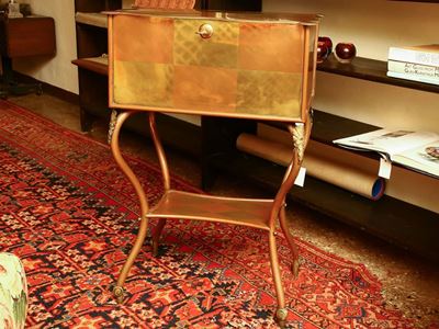 Secretaire in Rame e Ottone Spazzolato Daniel Fougeron 1921