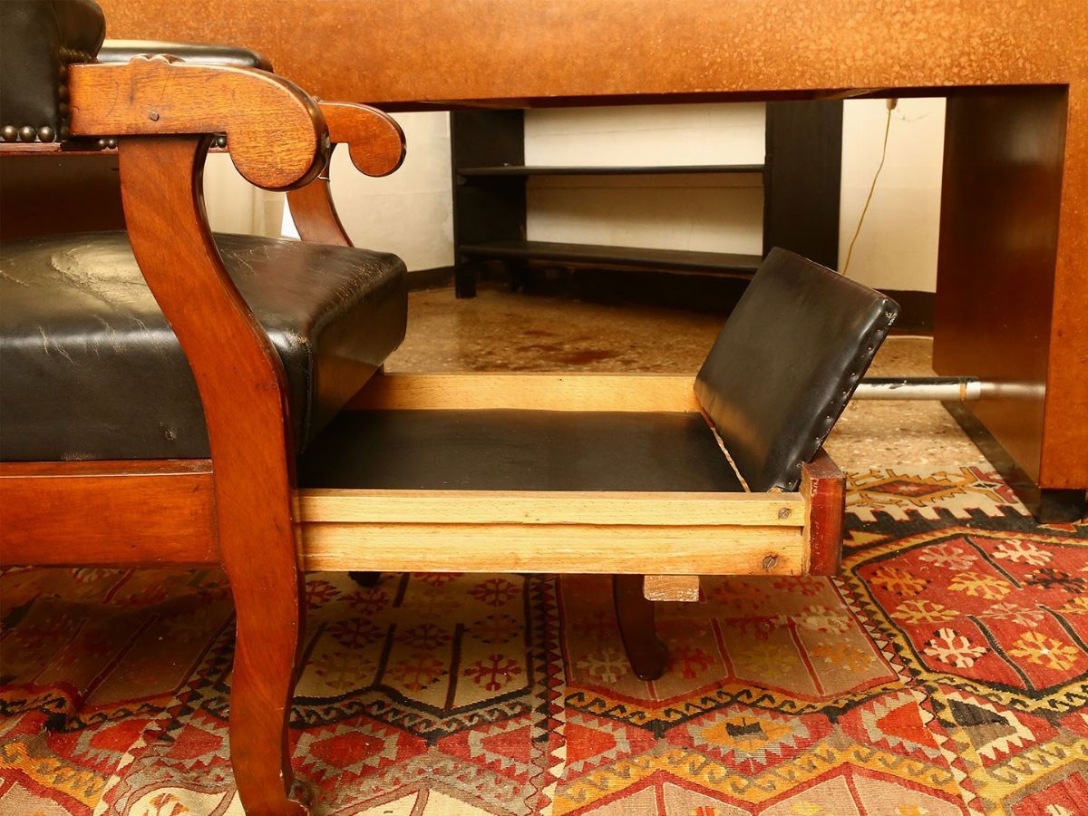 Poltrona Chaise-longue in Mogano