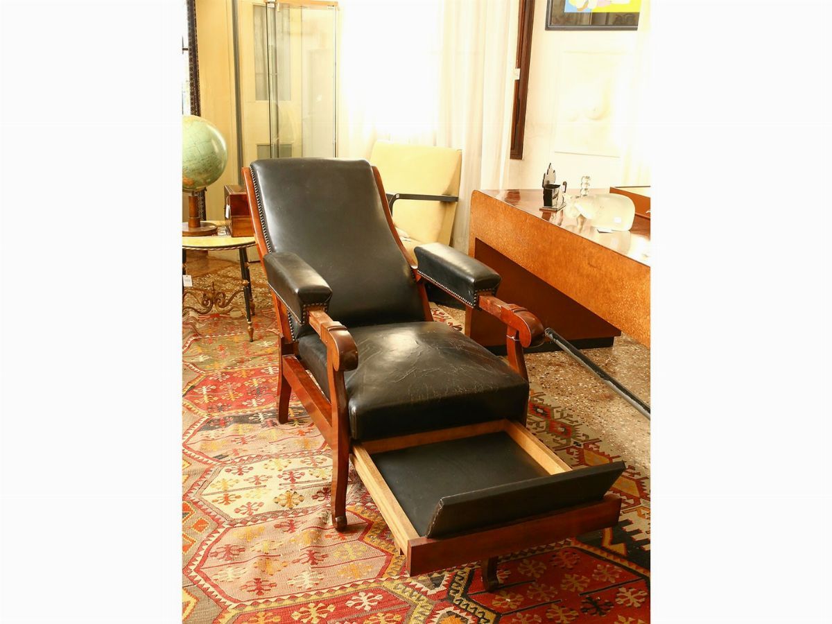 Poltrona Chaise-longue in Mogano