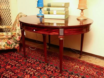 Tavolo da Pranzo Rotondo in Satinwood