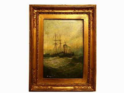 Paesaggio Marino con Barche