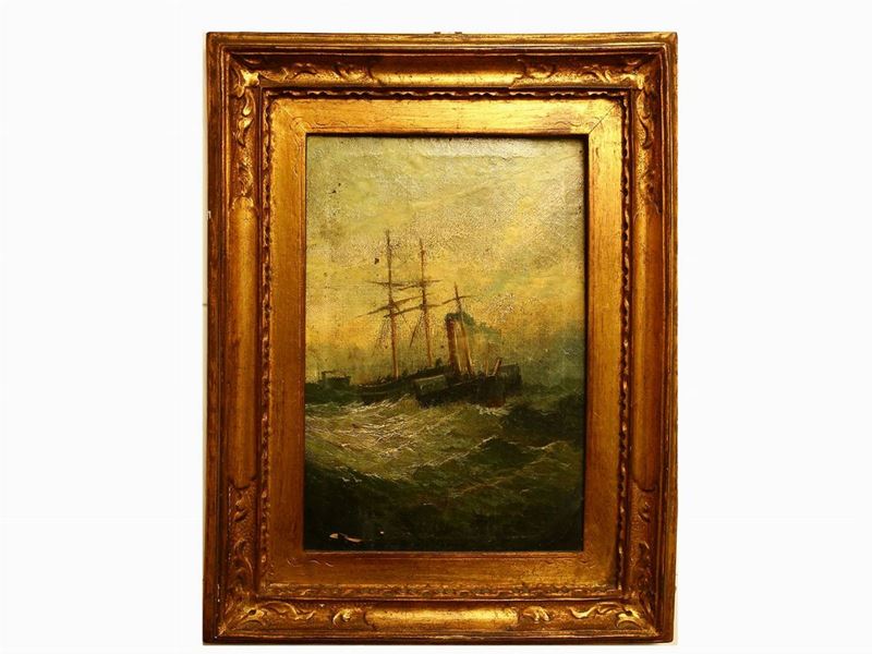 Paesaggio Marino con Barche