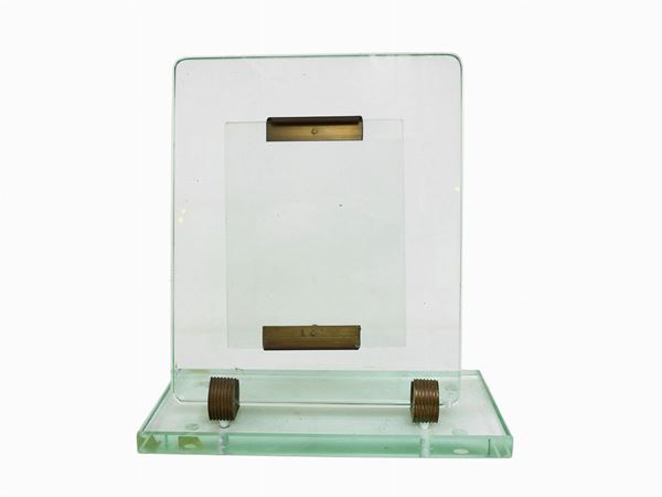 Photo frame in crystal and brass