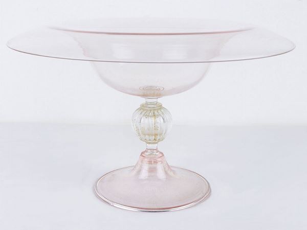 Stand in pink blown glass