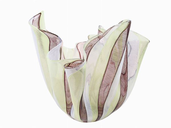 Handkerchief vase, Venini, in blown glass