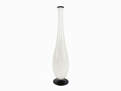 Vaso a Forma di Bottiglia in Vetro Opalino