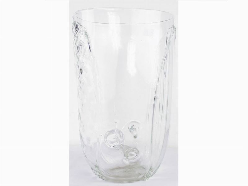 Vaso in Vetro Trasparente Barovier e Toso