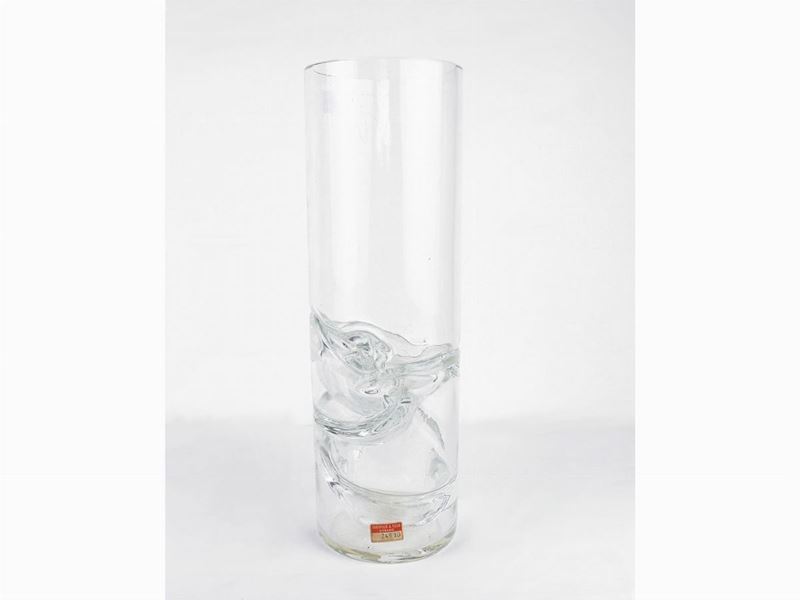 Vaso in Vetro Trasparente Barovier e Toso, Denominato "cartoccio"